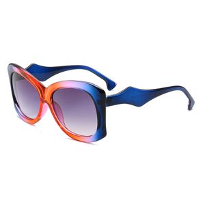 Luxury- unikt överdimensionerade solglasögon män kvinnor modemärke designer stora ram solglasögon vintage gradient solglasögon uv400 glasögon