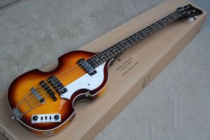 Factory Custom Sunburst 4-Saiter-E-Bass mit weißem Perlmutt-Schlagbrett und Palisander-Griffbrett, bietet maßgeschneiderten Service