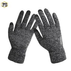 Fashion-Warm Wool Gloves Män och Kvinnor Lovers Sticka handske Anti-Skid Screen Touch Phone Texting Gloves