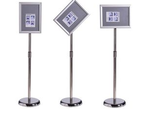 Stainless Steel Floor Sign Stand A4 Poster Frame Lifting Billboard Hotel Door Guide Advertising Banner Floor Stand Signage Rack