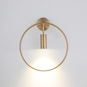 Скандинавский простой круглый настенный светильник, креативная личность, ресторан, спальня, прикроватный проход, балкон, настенный светильник, настенные светильники для дома