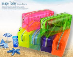 Pencil Bags PVC Pencil case students pen boxes candy color student suppy supplies bag dc180