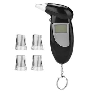 Professionell alkoholism Test Alkohol Andning Tester LCD skärmanalysator Detektor Testverktyg Keychain Andningsmedel Breathalyser Device