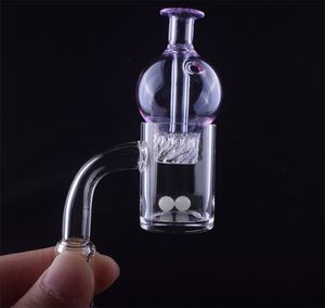 Cam bonglar için Carb Cap ve Terp İnci Kadın Erkek 10mm 14mm 18mm Ortak 90 Derece Spinning Yeni Kuvars Banger Tırnak