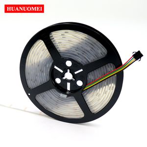 5V APA102 Smart LED Pixel Strip Light,30LEDs/m 5050 SMD RGB TV Tape,DATA and CLOCK Seperately,5M/Roll,White PCB,Waterproof IP67