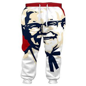 Moda-nova moda quente casais longos homens mulheres unisex kfc oreo casual calças casuais corredores 3d impressão sweatpants