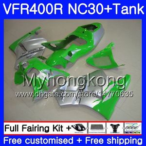 Honda RVF400R緑色銀VFR400 NC30 V4 V400R 89 90 91 92 93 269Hm.13 RVF VFR 400 R VRF 1999 1999 1999 1999 1999 1993