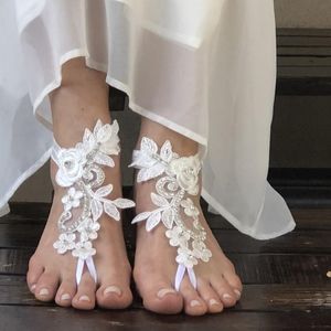 Hot Sale Lace Anklets 2019 Sandbeach Barefoot Stretch Leg Bracelets For Wedding Bridal Bridesmaid Foot Jewellerys