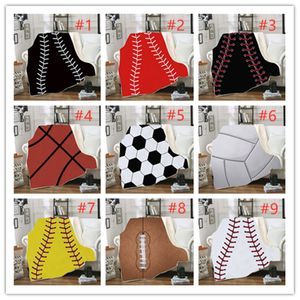 Piłka Gra Kwadratowy Koc Zimowy Ciepłe Miękkie Dzieci Koc Z Kaptur Wzór Baseball Kwadratowy Soogan Sherpa Fleece Snuggle Wrap Koc dla dzieci