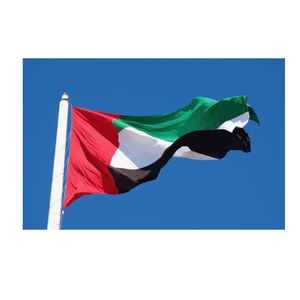 3x5ft флаг ОАЭ Национальный висит реклама двойной сшитый открытый крытый использование, падение Доставка, Бесплатная доставка