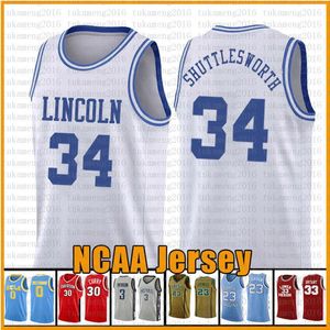 34 Jesus Shuttles-Worth Ray Allen Lincoln Movie 14 Will Smith 25 Carlton Banks Basketball Jersey Love 22 McCall NCAA Blue