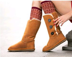 Women's Classic Tall Boots Womens Boot Snow Winter Boot Leather Shoes 35-42 EUR