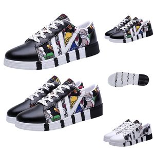 Hemlagad varumärke Fashion Shoes Womens Mens Black White Leather Canvas Casual Shoes Platform Designer Sport Sneakers Made in China Storlek 3544