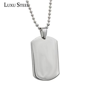 Pendant Necklaces Free Chain Fashion Men's Titanium 316L Stainless Steel Dog Tag