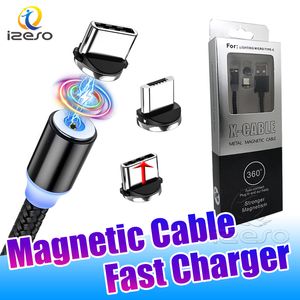 Type C USB Fast Charging Wire 2A Magnetic Cable Line USB Quick Charger for iPhone 15 Cord with Retail Packaging izeso