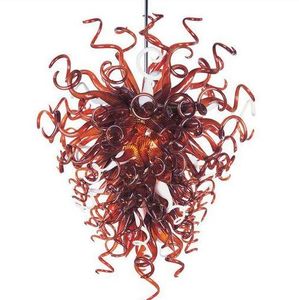 Contemporary Red LED Chandelier Lights Hand Blown Borosilicate Glass Chandeliers Lightings Fixtures for bathroom lighting