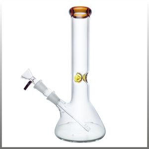 10 '' Rauchglas Bongs Klassische Becher Bongs Wasserpfahl Becher Basis Bech Becher Wasser Bong geblasenes Glas Wasserleitungen Bongs Farbe Akzent auf Mundstück