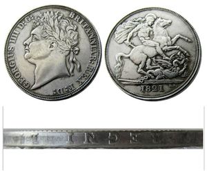 GGREAT BRITAIN 1821 George IV bir Taç kopya para aksesuarları