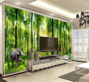 壁紙のための大きなプロモーション森のデジタル印刷HD装飾的な壁紙美しい壁紙にたくさんの動物がいる