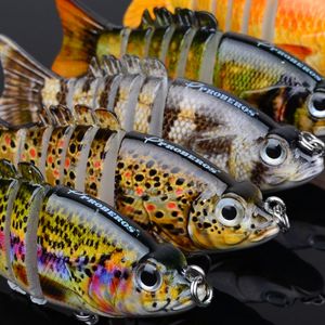 hot 5 color 9cm 11g newest multi jointed bass plastic fishing lures swimbait sink hooks tackle high quality fishing lure