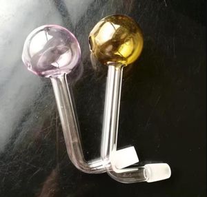 Färg Stor Bubbla Pot Glas Bongs Tillbehör, Glas Rökpipor Färgrik Mini Multi-Färger Handrör Bästa Sked Glasrör