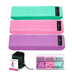 3pcs / set Ladies Tecido Resistência Bandas Hip Glute Exercício Expander Elastic fitness Yoga Strap Formação Rope Pull