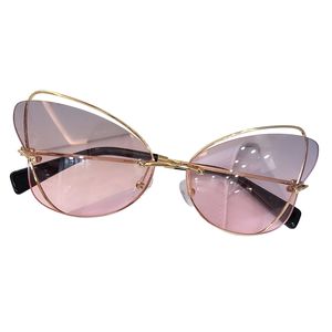 Lüks-2019 Yeni Kelebek Güneş Kadınlar Lüks Moda Tasarımcısı Glitter Dekorasyon Gözlük Yüksek Kalite Güneş Gözlüğü VA3031