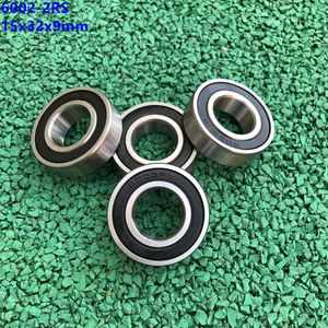 50pcs /ロット6002-2RSゴム密閉型深溝玉軸受6002 6002RS 15 * 32 * 9小型鋼玉軸受15x32x9 mm