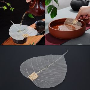 Bodhi Leaf Tea Filter Mesh Infusore per tè Colino riutilizzabile Filtri per spezie a foglie sciolte Set di accessori per tè Kongfu netto creativo