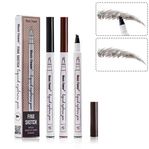 Music Flower Eyebrow Tattoo Pen Microblading Eyebrows Pencil Tattoos Brow Ink Pens with a Micro-Fork Tip Applicator Creates Natural Looking