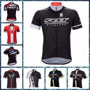 2019 Yeni Keçe Takımı Bisiklet Kısa Kollu Jersey Yaz Erkek Hızlı Kuru Bisiklet Giysileri MTB Spor Üniforma U51043