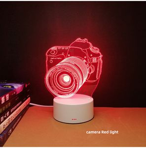 Ilusão DHL Folha 3D LED Lamp 7RGB colorido USB chave de vela quarto cabeceira da lâmpada levou dormitório decoração envolver feriado criativo personalizado