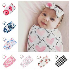 Toddler Baby Sova Bag Cocoon Swaddle Ins Toddler Baby Sova Swaddle Wrap med huvudband Fotografi Prop Sova Sack Blanket Wrap C816