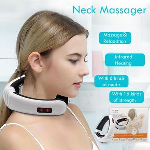 Dropshipping Electric Pulse Back and Neck Massager Far Infrared Pain Relief Tool Health Care Relaxation Multifunctional Physiotherapy