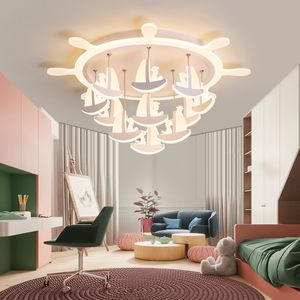 Chandelier for Living room bedroom Acrylic Boat shape Ceiling chandelier lights for baby children bedroom boys girls lighting