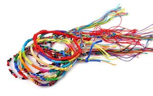 Wholesale rainbow cord bracelet for sale - Group buy 100pcs Bracelets Girls Bangles Jewelry Gift DIY Charm Rope Bracelet Rainbow Braid Strands Friendship Cord Handmade Bracelet DLH353