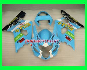 kit moto carenagem para a Suzuki GSXR600 750 K4 04 05 GSXR 600 GSXR 750 2004 2005 ABS Top Azul carenagens definir SF28