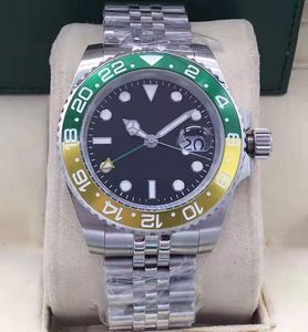 Yeni Lüks Moda erkek İzle Otomatik Hareketi GMT II 40mm Safir Dial 316 Paslanmaz Çelik İzle Süper Aydınlık Beyefendi İzle