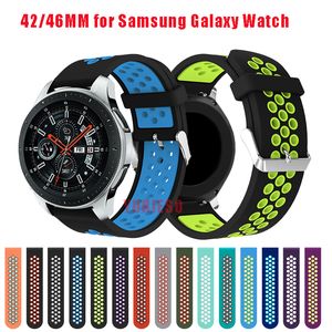 20 / 22mm cinta de silicone para samsung galaxy watch 42mm relógio inteligente banda para samsung galaxy watch 46mm pulseira acessórios