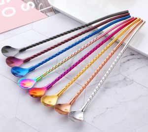 The latest stainless steel straw spoon, dual purpose, a variety of colors can choose safe food grade, thread be stirred for drinking
