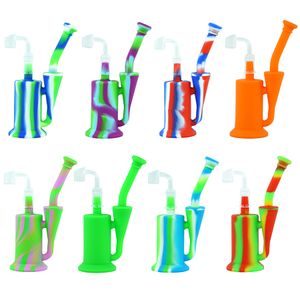 Recykling DAB RIG Glass Bong Dymanie Rury Wodne Quartz Banger Bowl Silikonowe Bongs Needy Mini Pipe Wax Rigs Oil Herb Bubbler Hoakahs