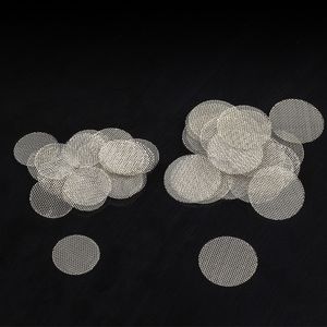 Filtri a schermo metallico in acciaio inossidabile da 20 mm 16 mm Filtro argento per bong in vetro Supporto per ciotola per erbe secche Accessori per tubi di tabacco Accessori 1 PZ = 500 pezzi