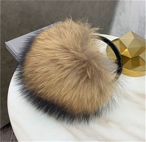 Mulheres inverno quente real genuíno pele de raposa earmuffs proteção de ouvido macio muff248s