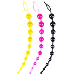 Soft Rubber Anal Plug Beads Long Orgasm Vagina Clit Pull Ring Ball Butt Plugs Toys Adults Women Stimulator Anals Sex Accessories