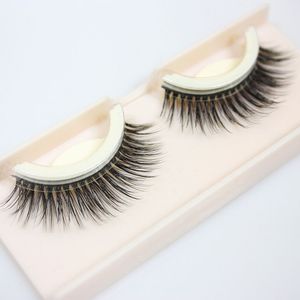 Liddy False Eyelashes 1pairs svart naturlig lång tjock mjuk självhäftande falska ögonfransar handgjorda mink falska ögonfransar