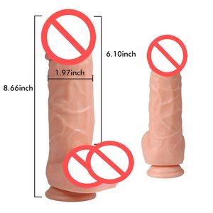 Große Dildos Shop Realistischer Dildo aus weichem Silikon, riesiger Penis mit Saugnapf, Sexspielzeug für Frau, weibliche Masturbation, sexy Spielzeug