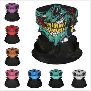 Seamless Hip Hop Skull Bandanas Magic Headscarf Riding Mask Tube Neck Face Headscarves Sport Magic Headband Skull Bandana