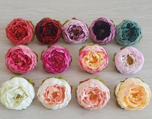 5cm High Quality Peony Flower Head Silk Artificial Flower Wedding Decoration DIY Garland Craft Flower GB218