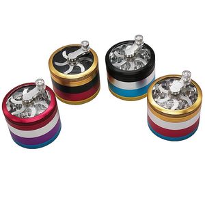 Szłyść Rainbow Herb o średnicy 63 mm 4 -warstwowy stop aluminium Mental Mental Mentalna Kontrola Ziół Grindery Tobacco Materiał Materiał GR195