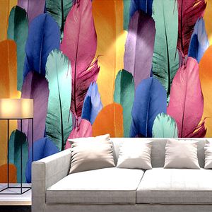 Textured Luxury feather design 3D Wallpaper For Bedroom Living Room Home Decor Waterproof Vinyl PVC Wall Paper Roll